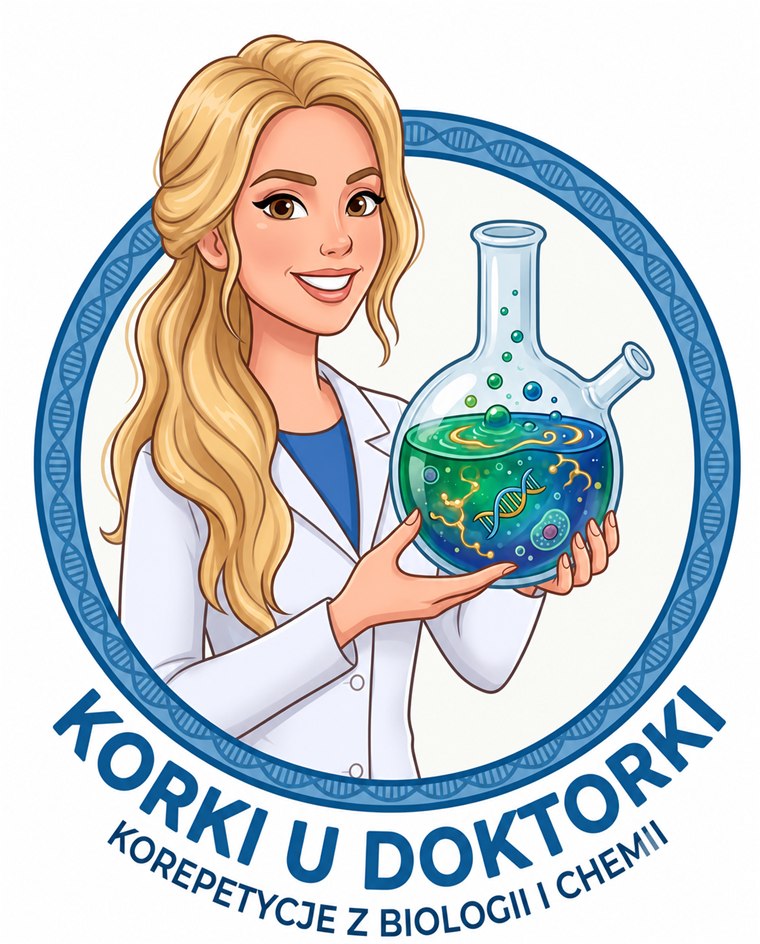 Logo Korki u Doktorki — korepetycje z biologii i chemii